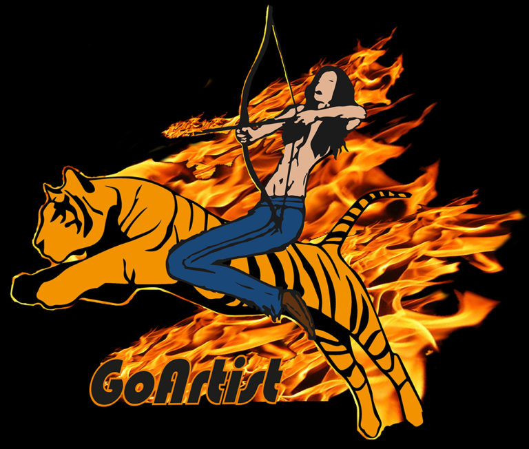 The fire tiger is the logo of GoArtist and is given as a sticker to the participants. Thanks Dhanny Sanjaya for helping me with the design of the logo!